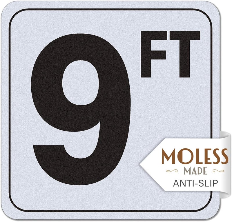MOLESS 9FT Pool Depth Marker Stickers – 6x6″ Anti-Slip Vinyl Tile Stickers for Swimming Pool Safety Signs, Adhesive Pool Depth Markers for Decks, 9 FT (1 Pack) - Image 1